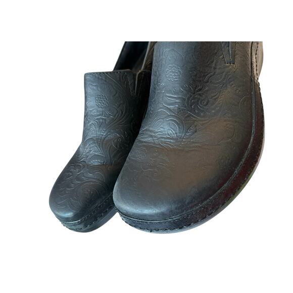 Timberland Pro Renova Clogs Black Embossed Leather Work Nursing 87558 Womens 9 M - Picture 9 of 10